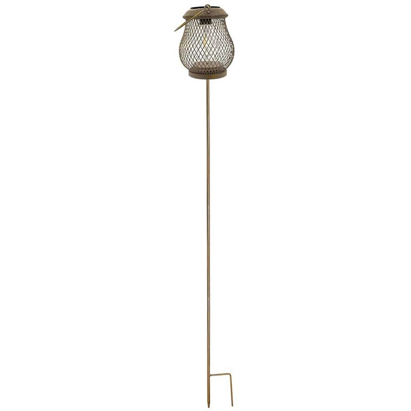 Lumi Jardin - Sonnenbake aus Metall 2 in 1 zum Stechen oder zum Aufstellen von warmweißen LED-Glühbirnen KAWA NOMADE H104cm