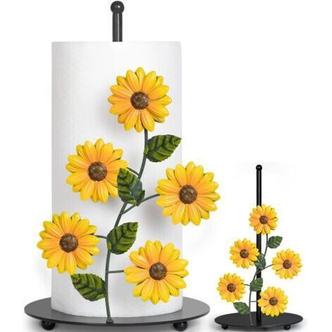 Sonnenblumen-Serviettenhalter, Küchendeko und Accessoires mit Sonnenblumenmotiv, gelber Serviettenhalter im Landhausstil, hübsche Küchendeko-Sets