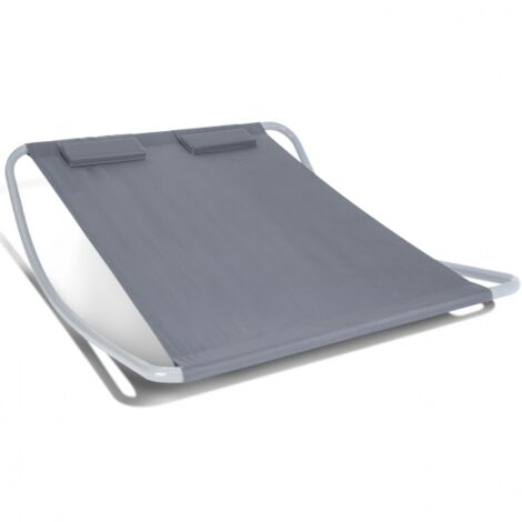 Sonnenliege 180 CM mit grauem Tuch