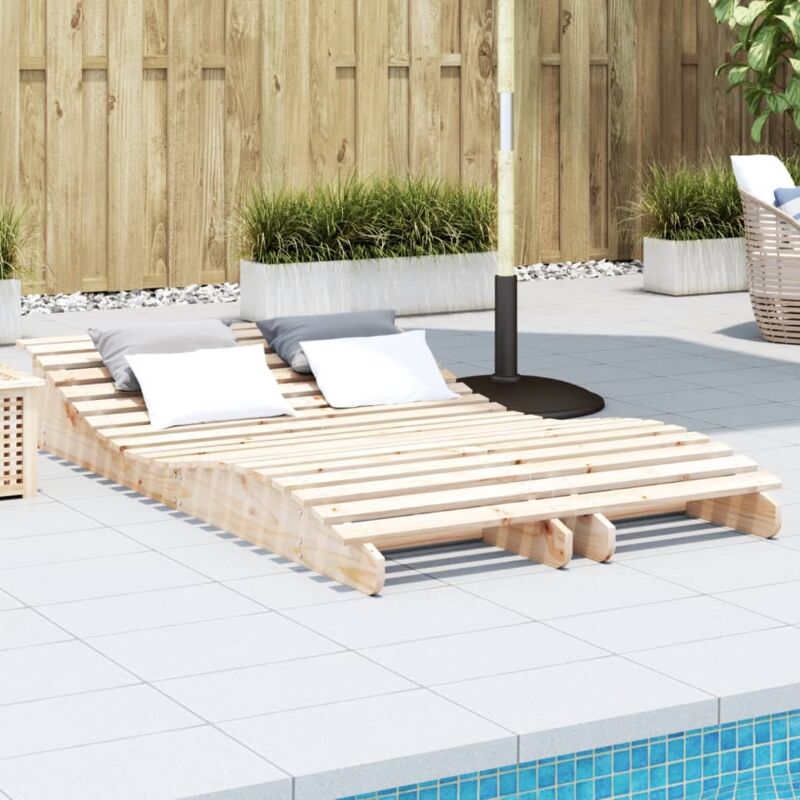 Vidaxl - Sonnenliegen 2 Stk. 205x60x31, 5 Cm Massivholz Kiefer