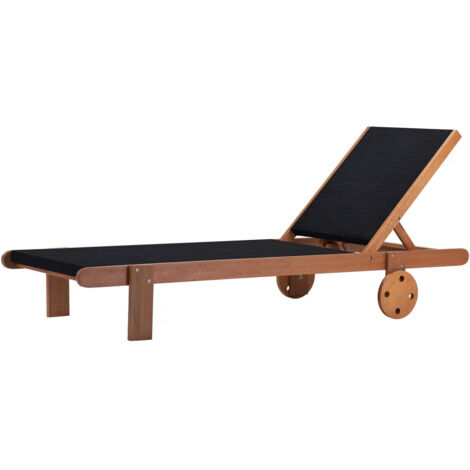 Sonnenliege aus Tropenholz "Saigon" - Maple - Schwarz