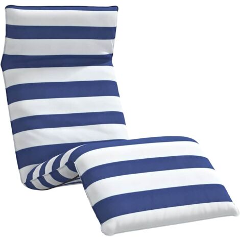 Sonnenliege Klappbar Blau und Weiß 175x54x8,5 cm Oxford-Gewebe vidaXL
