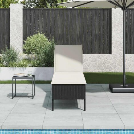 Sonnenliege vidaxl 4104100 verstellbare Rückenlehne PE Rattan 55x200 cm