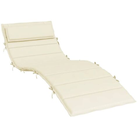 Sonnenliegen-Auflage Creme 180x60x4 cm Oxford-Gewebe vidaXL