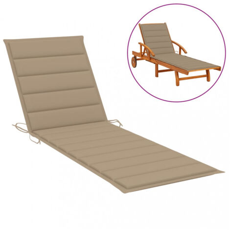Sonnenliegen-Auflage Taupe 200x70x3 cm Oxford-Gewebe vidaXL
