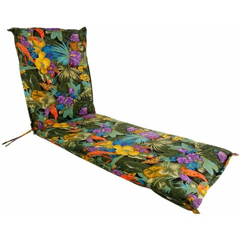 Sonnenliegen Polsterauflage "Amazonas" - 190 x 60 cm - Universal Kissen für Gartenliegen - Liegestuhl Auflage Deckchair Liegekissen Liegenauflage