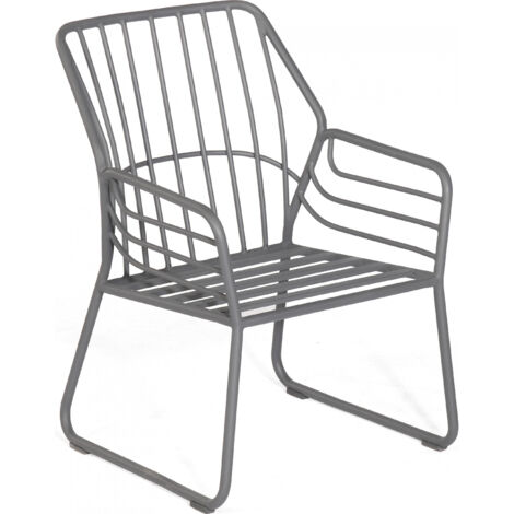 Sonnenpartner COSY Sessel-Gestell Gartenstuhl Alu pulverbeschichtet anthrazit COSY Sitz-Rückenkissen Olefin 162 light-grey