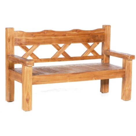 Sonnenpartner Jumbo 3-Sitzer Bank Gartenbank Sitzbank 160 cm Teakholz Old Teak