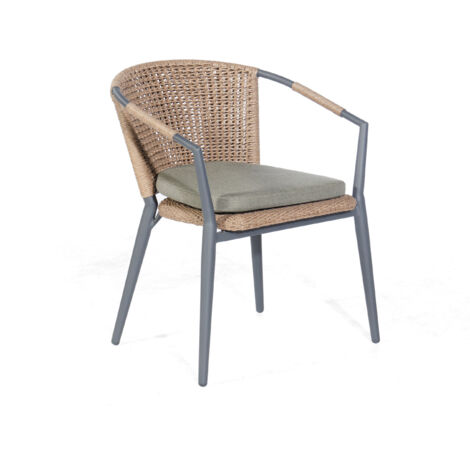 Sonnenpartner Lexington Diningsessel Gartenstuhl Alu mit Polyrope natural-honey