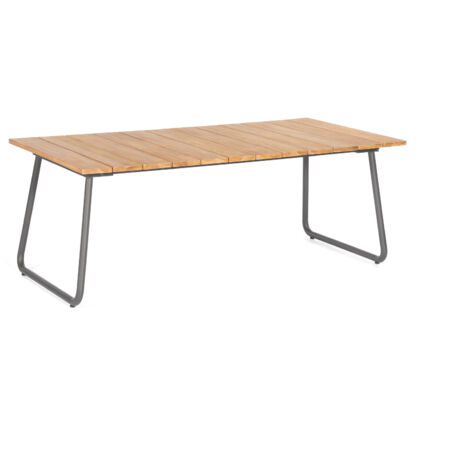 Sonnenpartner Woodland Lounge-Tisch Gartentisch 200x100 cm Aluminium mit Teak