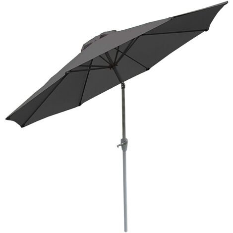 Sonnenschirm Asti, Gartenschirm, Ø 2,7m neigbar Polyester/Alu 5kg anthrazit