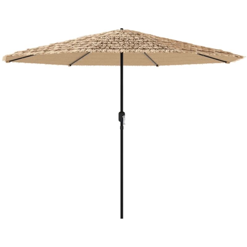 Sonnenschirm Mit Led Und Stahlmast Braun 324x324x247 Cm - Vidaxl