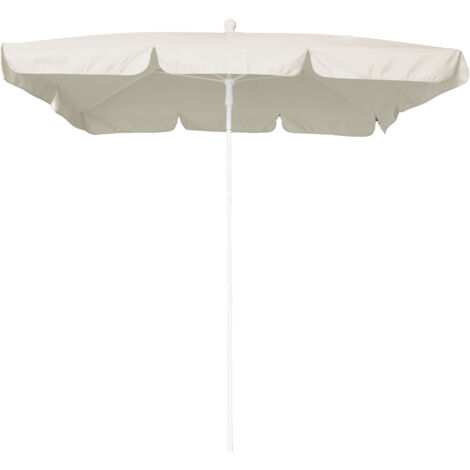 Sonnenschirm Maffei Art.113R ecru 185 x 125 x h 230 cm Stahlrahmen weiß