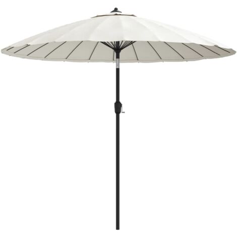 Sonnenschirm mit Aluminium-Mast 270 cm Sandweiß vidaXL