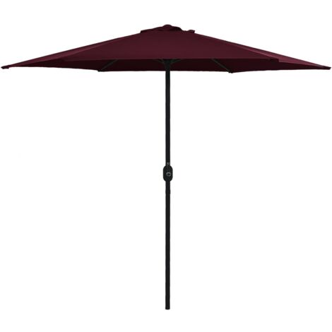 Sonnenschirm mit Aluminium-Mast 270x246 cm Bordeauxrot CFW720656
