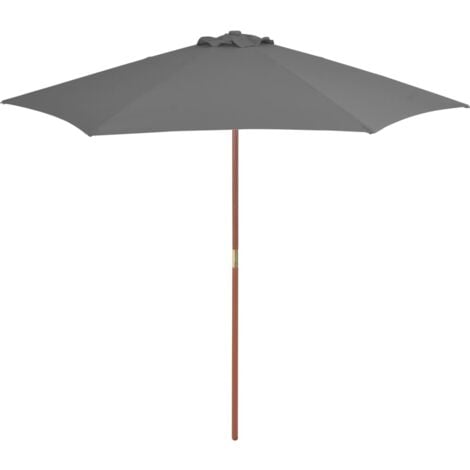Sonnenschirm mit Holz-Mast 270 cm Anthrazit vidaXL