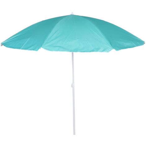 Sonnenschirm mit Knickgelenk 175cm Gartenschirm Strandschirm Balkonschirm Camping - türkis