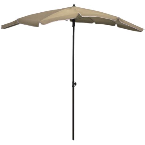 Sonnenschirm mit Mast 200x130 cm Taupe vidaXL