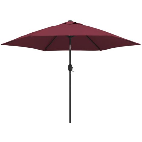 Sonnenschirm mit Metall-Mast 300 cm Bordeauxrot vidaXL