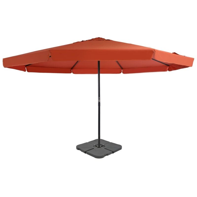 Sonnenschirm Mit Tragbarem Sonnenschirmständer Terrakotta Vidaxl