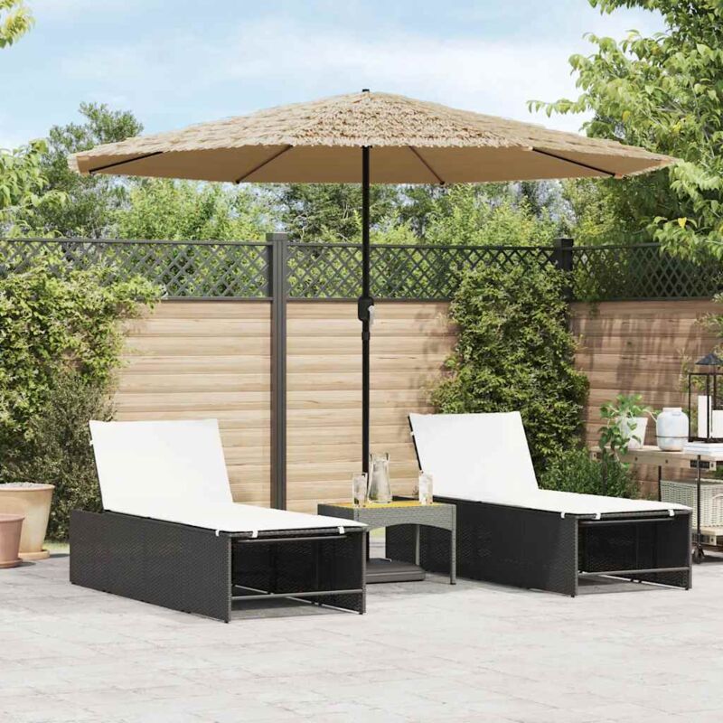 Sonnenschirm Mit Stahlmast Braun 324x324x247 Cm - Vidaxl