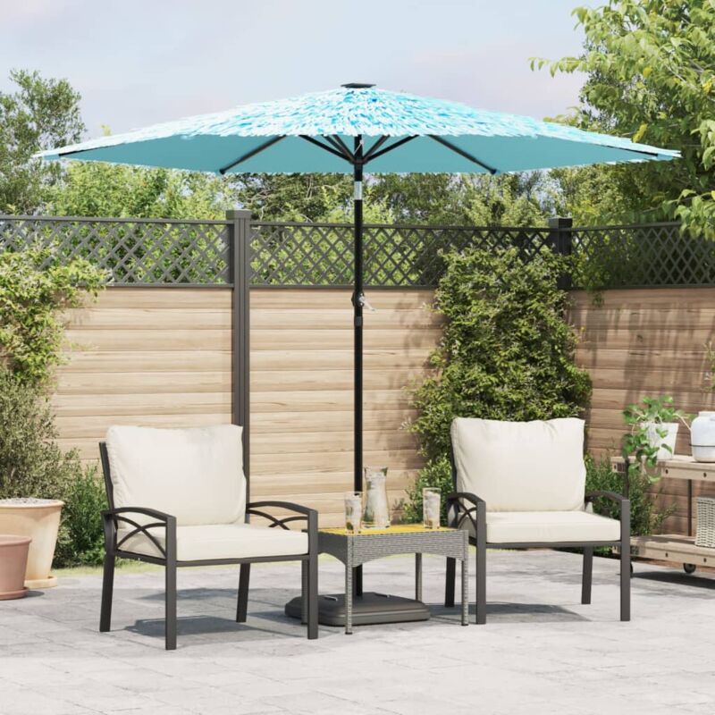 Sonnenschirm Mit Stahlmast Blau 268x268x226 Cm Vidaxl