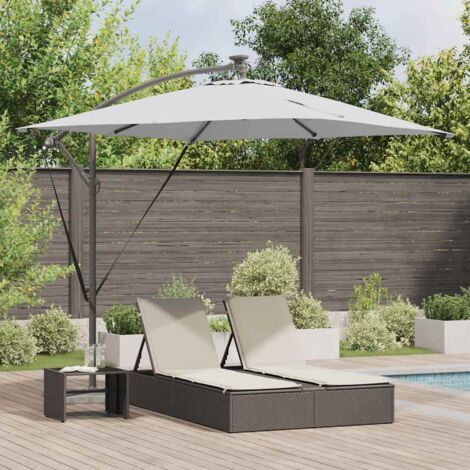 Sonnenschirm Sand 249 x 249 x 250 cm Polyester und Aluminium vidaXL