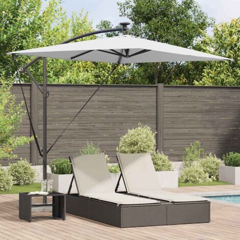 Sonnenschirm Sand 294 x 200 x 270 cm Polyester und Aluminium vidaXL
