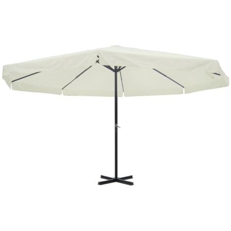 Sonnenschirm Weiß Aluminium 500 cm vidaXL