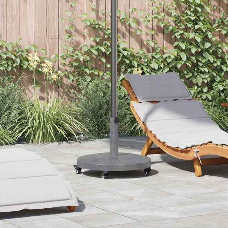 Sonnenschirmständer für den Außenbereich Dunkelgrau Holzlook vidaXL
