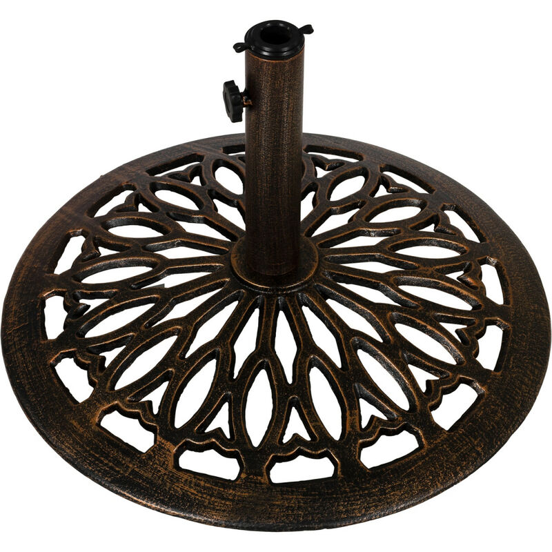 Sonnenschirmständer, Schirmständer Gusseisen bronze 15kg - 30050139