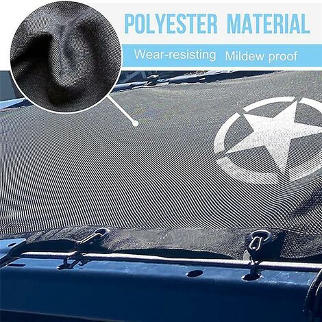 Sonnenschutz für, Mesh Shade Bikini Top Cover für 2021 2022 4-türiges Zubehör (Stern)