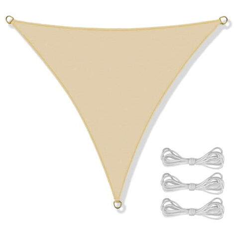 Sonnenschutztuch – wasserdicht – Dreieck – 3,6 x 3,6 x 3,6 m – Beige