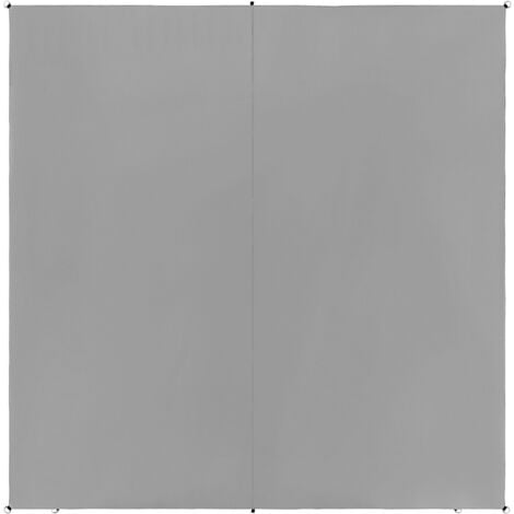 Sonnensegel Grau Polyester quadratisch 3x3 m Stoff mit D-Ringen Seilspanntechnik Modern Garten Balkon Terrassenüberdachung