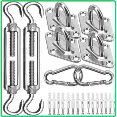 Sonnensegel-Hardware-Kit – Sonnenschutz-Installationskit aus Edelstahl 304