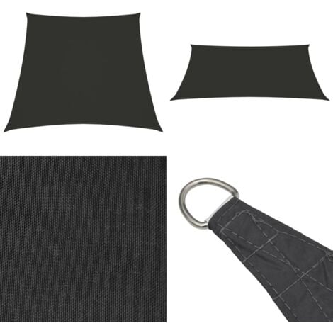 Sonnensegel Oxford-Gewebe Trapezförmig 2/4x3 m Anthrazit - Sonnensegel - Trapezförmiges Sonnensegel - Gartensonnensegel - Sonnenschutz Für Garten - Balkon Sonnensegel - Home & Living
