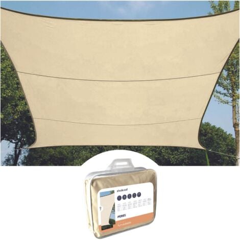 PEREL SONNENSEGEL - QUADRATISCH - 3.6 x 3.6 m - FARBE: CREMEWEIß