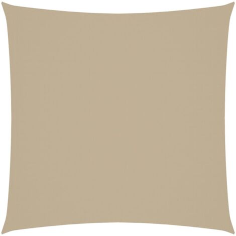 Sonnensegel，Sonnenschutzsegel， UV-Strahlenschutz für Außenbereich, Terrasse, Garten Oxford Gewebe Quadratisch 3,6 x 3,6 m Beige VMEC240196 BonneVie