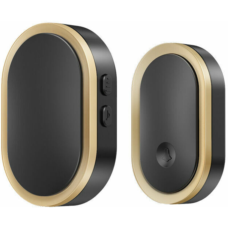 Rosemary - Sonnette , 300m Sonnette de Porte sans Fil Extérieur Étanche , 36 Mélodies 4 Niveau Volume, led Flash, pour Maison, Bureau, Hôtel, 04,or