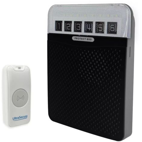 Sonnette 800 mètres sans fil - Bouton autonome IP56 résistant aux intempéries & carillon longue distance noir (P800)