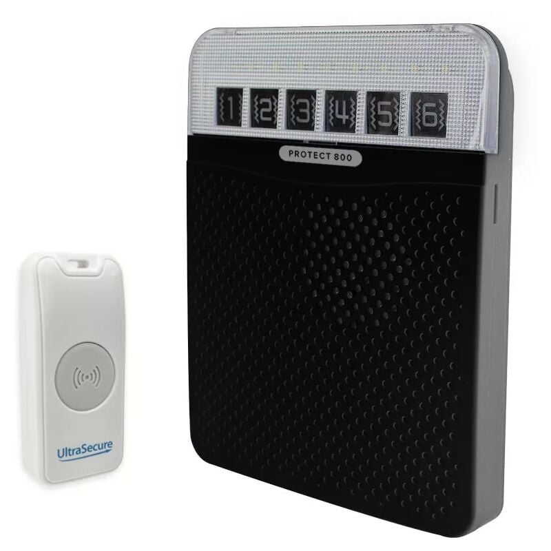Sonnette 800 mètres sans fil - bouton autonome IP56 résistant aux intempéries & carillon longue distance (PROTECT 800)