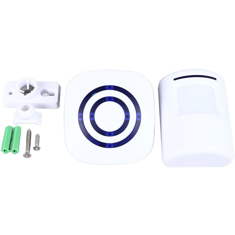 Sonnette à capteur infrarouge, alarme sans fil sensible pour entrée de magasin avec 1 récepteur