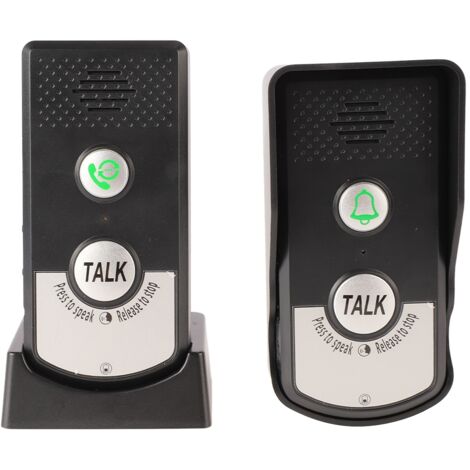 Sonnette avec interphone vocal sans fil, longue portée, 3 niveaux de réglage du volume, interphone vocal