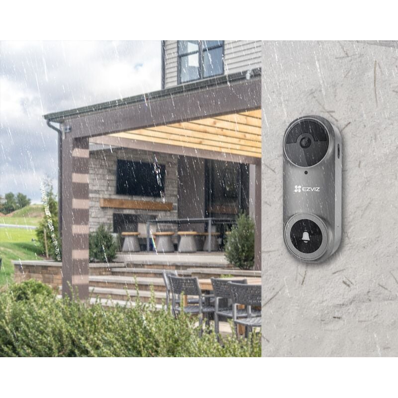 Ezviz - DB2 Pro - Kit sonnette vidéo autonome à batterie