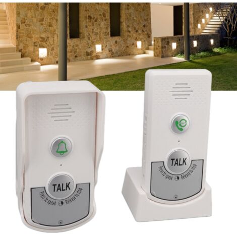 Sonnette Connectée Visio Interphone sans Fil 3280ft USB Rechargeable Porte ABS IP54