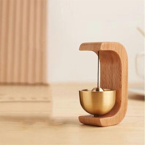 Sonnette de porte d'entrée, lot de 3 sonnettes de commerçant en bois.