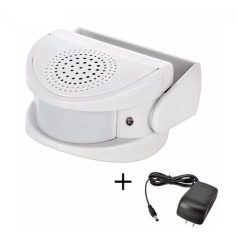 Sonnette de Porte Entrée Sans Fil IR PIR Détecteur de Mouvement 4-6m Alarme Magasin Maison + Inclus 32 Chansons