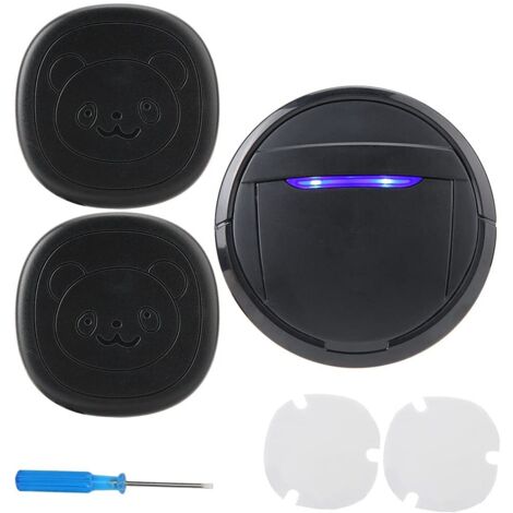 Sonnette de Porte pour Chien, Sonnette de Chien Étanche sans fil Bouton Tactile Sonnette de Dressage pour Animaux de Compagnie Personnes âgées Appellent à L'aide Sonnette 1 Récepteur 2 Émetteurs(EU)