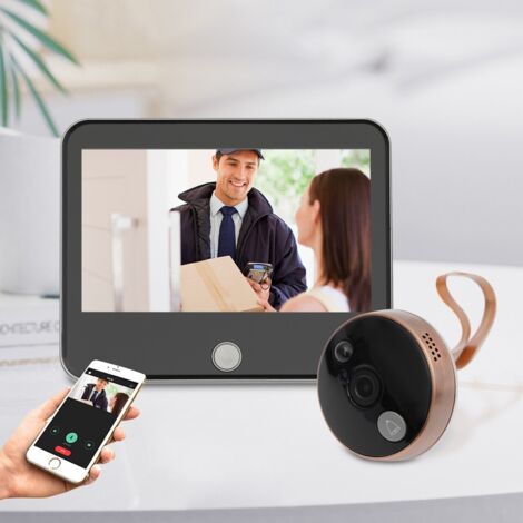 Sonnette de porte WiFi La caméra Le judas Caméra Capteur PIR 1