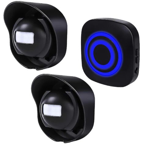 Sonnette de sécurité sans fil étanche avec capteur intelligent pour maison connectée, jardin et allée. Alarme de sécurité.